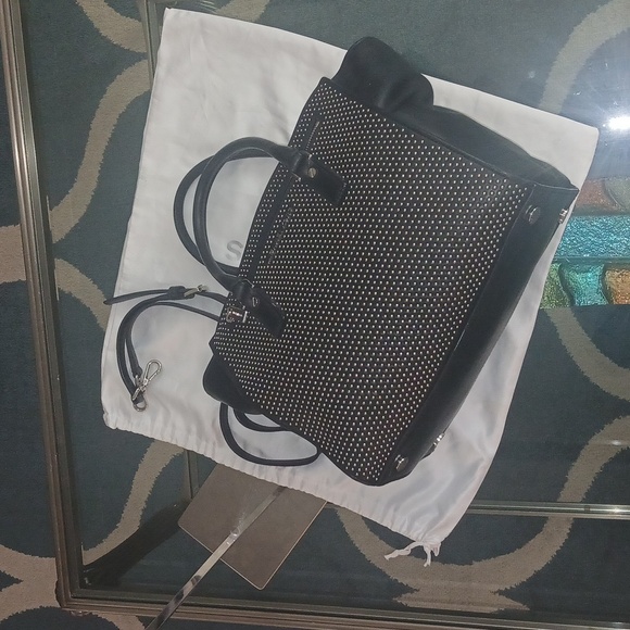 Michael Michael Kors Black Selma Mico Studded Two Way Bag - Picture 8 of 11